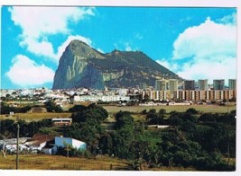 Gibraltar Postcard La Linea de la Concepcion Partial View and Rock - £1.63 GBP