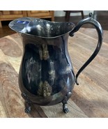 Leonard Silverplate Water Pitcher Four-Toe Claw Footed Ice Guard Heavy P... - $266.09 MXN