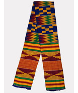 Kente Handwoven Sash Kente Scarf Ashanti Stole African Art African Texti... - $32.95