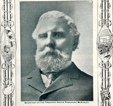 1900 President William McKinley Lyman Gage Secretary of Treasury Antique Print  - £19.65 GBP