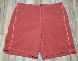 Caribbean Roundtree &amp; Yorke Size Medium Red New Men&#39;s Swim Trunks Board Shorts - £53.73 GBP