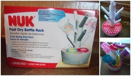 NUK Baby Infant Toddler Fast Dry Battery Operated White Bottle Rack New New - $99.56 MXN