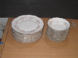 23 Edelstein FLORENCE Dishes 11 Salad Plates 7 3/4&quot;,  12 Berry Bowls 5 1/4&quot; - $79.20
