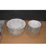 23 Edelstein FLORENCE Dishes 11 Salad Plates 7 3/4&quot;,  12 Berry Bowls 5 1/4&quot; - $79.20
