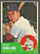 Boston Red Sox Chuck Schilling 1963 Topps Baseball Card # 52 - £1.19 GBP