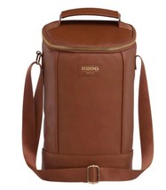 Igloo Beverage Tote Brown Wine Insulated Padded Divider Shoulder Strap P... - $56.99