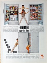 FRIGIDAIRE SEPERATES THEM - Kids Food Multi Fridge - 1964 Vintage Print Ad - $12.75 CAD