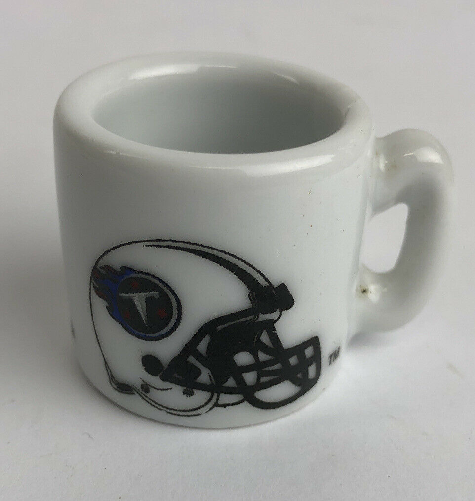 Primary image for Vintage NFL Mini Coffee Cup Mug Tennessee Titans 1.25" Collectible Miniature