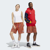 Adidas Unisex Adult Eric Emanuel McDonald&#39;s Shorts HB0737 Red/Yellow - £49.79 GBP