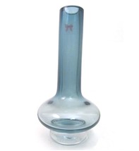 Marquis By Waterford CrystalSmoky Blue Bud Vase 9&quot; Samba Heavy Art Glass - £15.58 GBP