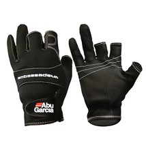 Abu Garcia leather fishing gloves figner High-quality fabrics Comfort Anti-Slip  - £85.28 GBP