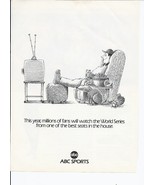 80&#39;s ABC Sports Print Ad World Series 8.5&quot; x 11&quot; - €17,34 EUR