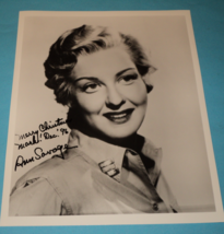 Ann Savage 1940s &amp; 50s Movie Actress  Authentic Autographed  8 x10  Photo - £144.64 GBP