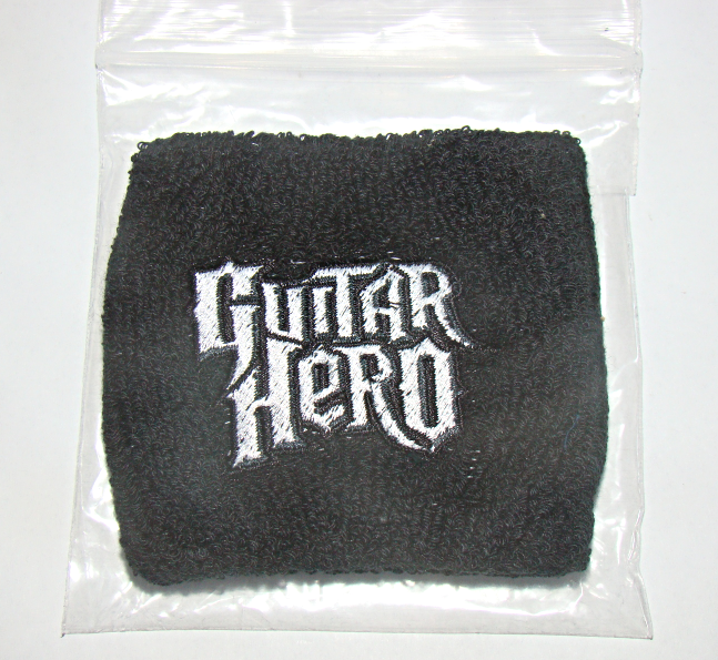 (1) GUITAR HERO - Sweatband Wristband (Black) - $10.00