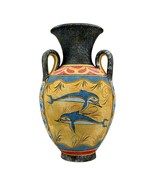 Minoan Dolphin Three Handled Vase – Handmade Ancient Greek Pottery from... - $24.97
