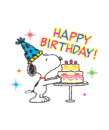 30 Happy Birthday Snoopy Envelope Seals Labels Stickers 1.5&quot; Round - £5.98 GBP