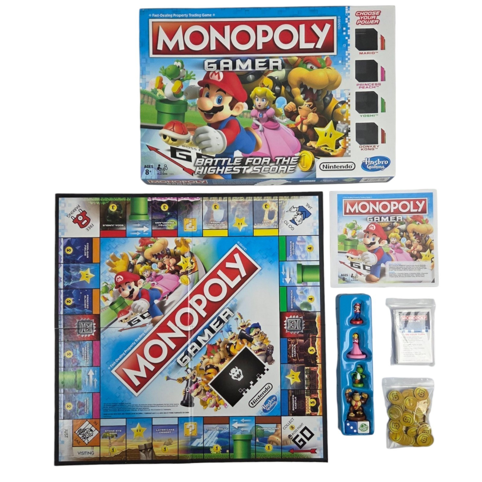 Nintendo Mario Monoply Gamer Game Battle for the Highest Score 2017 READ** - $14.05
