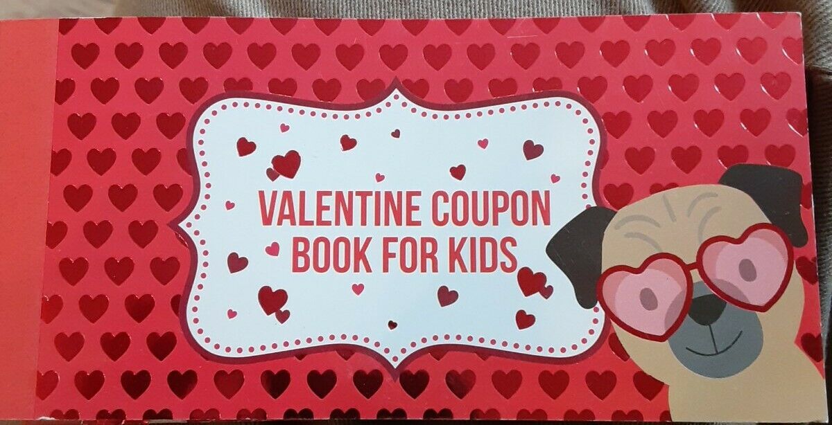 Kids Valentines Coupon Book Rewards 20 Coupons new - $2.48