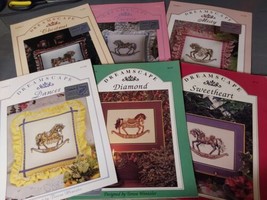 Counted Cross Stitch Dreamscape Patten Rocking Horses Books 1-6 Teresa W... - $46.56