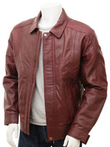 Oxblood Leather Jacket For Men - $135.00+