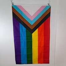 Progress Rainbow Flag Colorful LGBTQ Pride 3 X 5 OPTION 1 - £14.27 GBP