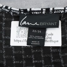 Lane Bryant Dress Womens 24 Black Sleeveless VNeck Fit Flare Knee Length Knit - £18.18 GBP