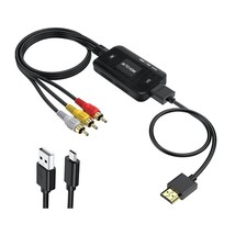 Rca To Hdmi Converter, Composite Adapter Male Av Support 1080P Pal/Ntsc ... - £19.17 GBP