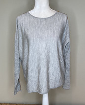 Judith &amp; Charles NWT $325 Women’s Sangiovese Merino wool Sweater size L Grey J4 - £133.74 GBP