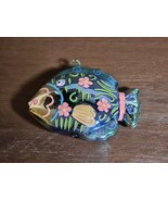 Vintage Carnival Handblown Art Glass Fish Ornament Handpainted - $20.07 CAD