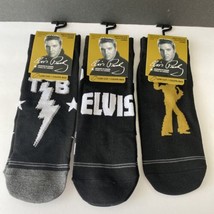 Men&#39;s Low Cut Elvis Presley Socks size 7-12 Set of 3. - $9.49