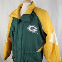 Vintage Logo 7 Green Bay Packers Stadium Jacket XL Zip Up Embroidered Logos NFL - £22.18 GBP