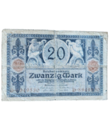 GERMANY 20 MARK REICHSBANKNOTE 1915 VERY RARE NO RESERVE - £7.49 GBP