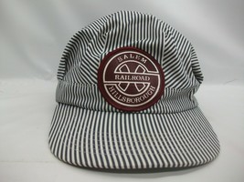 Salem Railroad Hillsborough Patch Hat Pinstripe Snapback Train Conductor Cap - £22.99 GBP