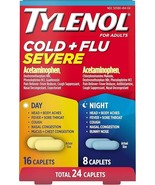 Tylenol Cold and Flu Severe Day/Night Caplets 24 Count - $182.84 MXN