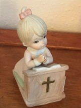 Estate Lefton The Christopher Collection Handpainted Small Praying Girl Kneeling - £11.90 GBP