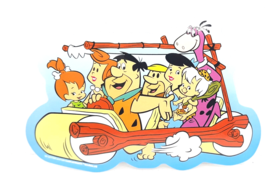 The Flintstones Car  Decal / Sticker Die Cut Licensed 5 1/2&quot; X 3 3/4&quot; - £3.42 GBP