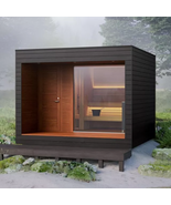 Luxury Outdoor Sauna Room Wood Stove or Infrared Glamping Vacation Acces... - £7,044.33 GBP