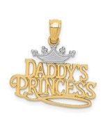 14K Two Tone Gold Daddy&#39;s Princess Pendant - $4,112.41 MXN