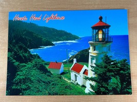 Vintage Postcard, Oregon Coast, Heceta Head Lighthouse, Florence, Yachats - $4.75