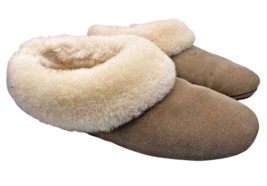 The Vermont Country Store Slippers Size 11 Womens Shearling Scuffs House Shoes - $37.04