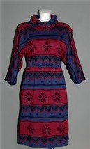 VTG Stuart Alan Southwest Blanket Shawl Turtleneck Batwing Sweater Dress... - £27.96 GBP