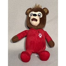 Fiesta Great Wolf Lodge Brinley Bear Plush 10&quot; Brown Red PJs Stuffed Animal Toy - £7.51 GBP