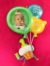 Hallmark Keepsake Ornament LOOK WHO&#39;S 1 ! Baby&#39;s FIRST Birthday Photo Ho... - £7.94 GBP