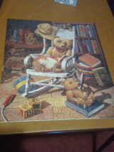 Sunsout  550 piece Puzzle Books and Bears by Don Crook 15.5" X 18" Complete - £15.78 GBP