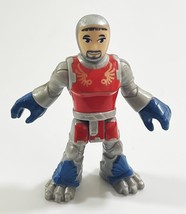 Imaginext Lion&#39;s Den Royal Knight Figure Red Armor Blue Gloves Fisher Price - $7.23