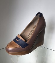 NEW SPLENDID Logan Burnished Leather Platform Wedges - £39.92 GBP