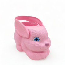 Vintage Empire Plastics Blow Mold 9&quot; Long Pink Easter Bunny Rabbit Bucke... - $22.80
