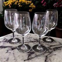 4 Villeroy &amp; Boch Wine Glasses Goblets Collection Entree Crystal Clear N... - $59.38