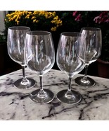 4 Villeroy &amp; Boch Wine Glasses Goblets Collection Entree Crystal Clear N... - £46.50 GBP