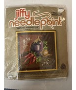 vintage Jiffy Needlepoint kit Eggplant and Peppers 5207 - $20.25 CAD